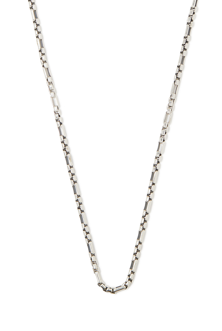 Open Station Box Chain Necklace